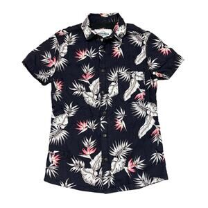 California Cowboy High Water Fleece Lined Hawaiian Shirt Men's Small